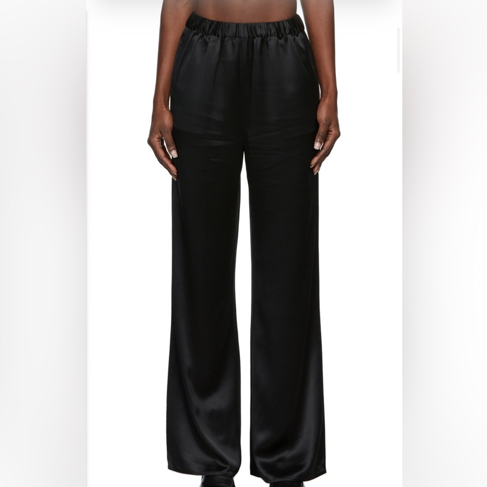 FRAME Satin Wide-Leg Pants